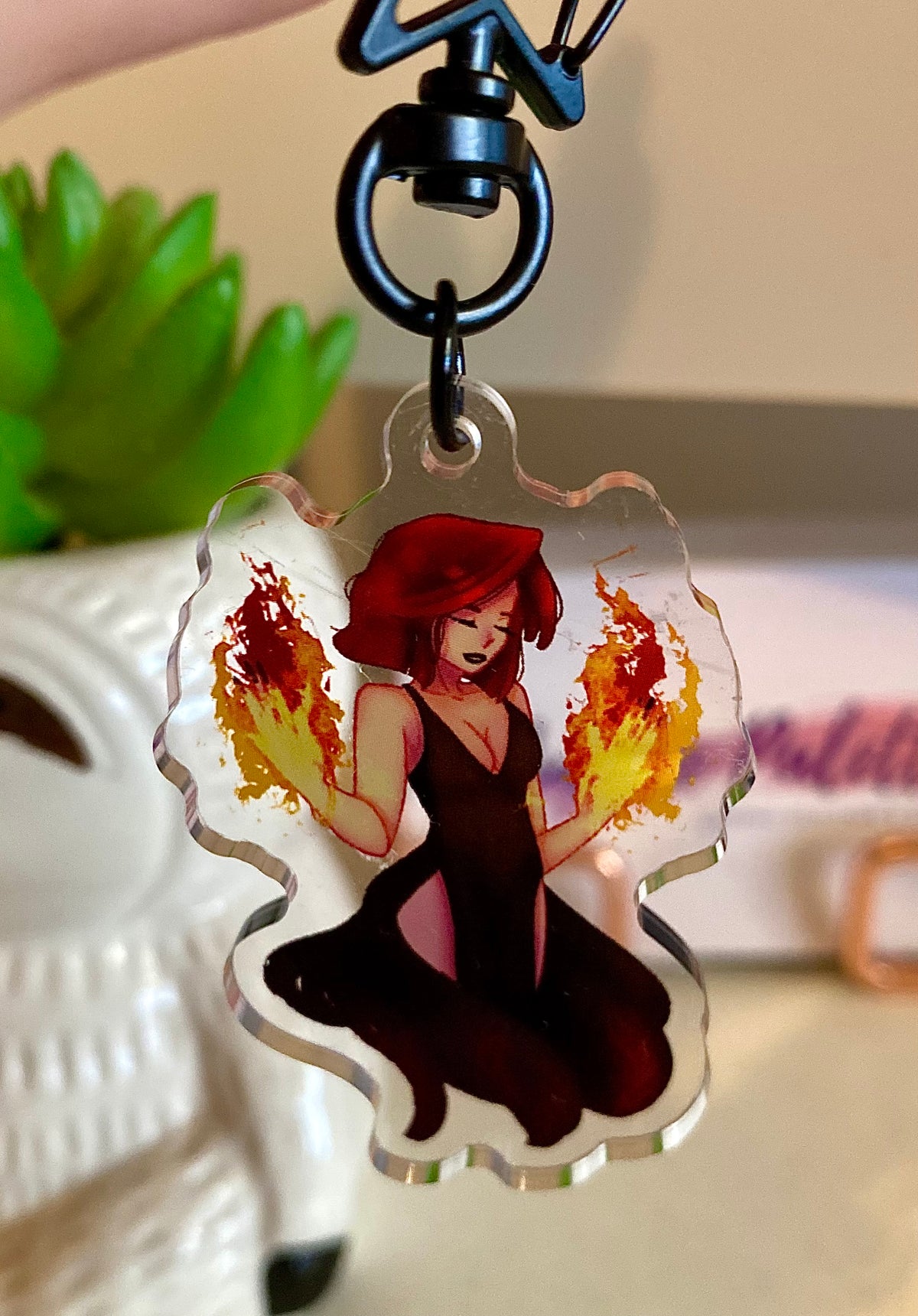 Element Fire Acrylic Keychain (small)