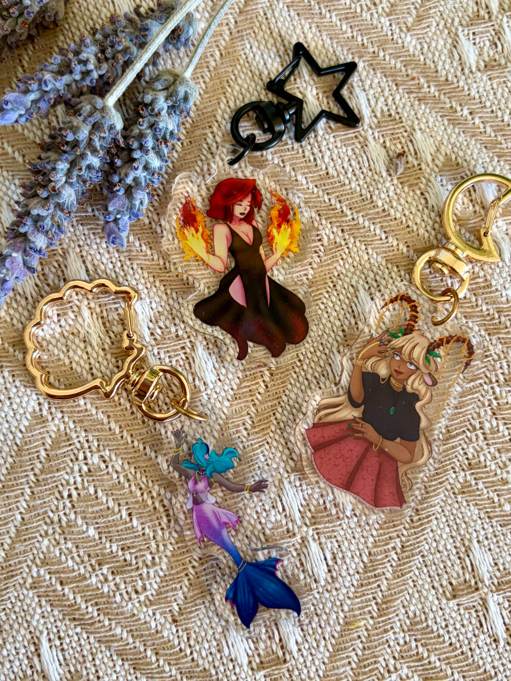 3pc Acrylic Keychain Bundle