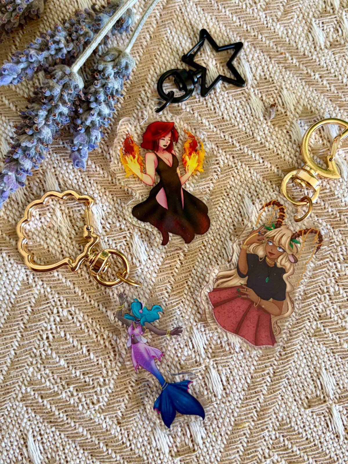 3pc Acrylic Keychain Bundle