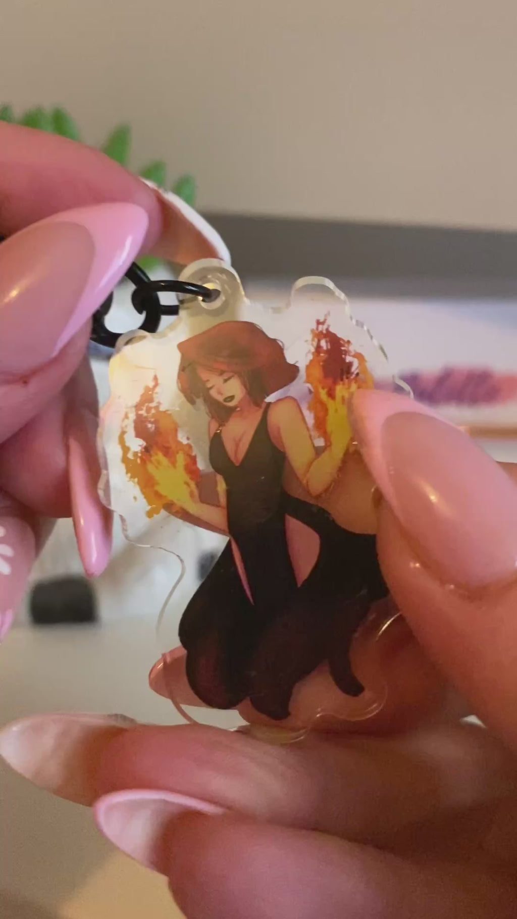 Element Fire Acrylic Keychain (small)