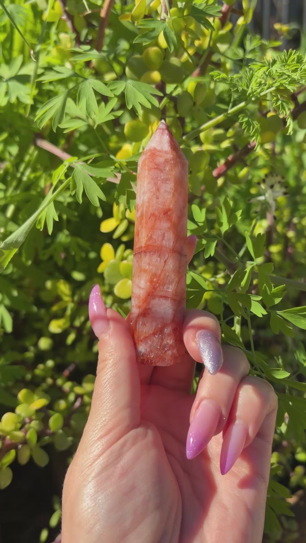 Fire Quartz Point (9.5cm)