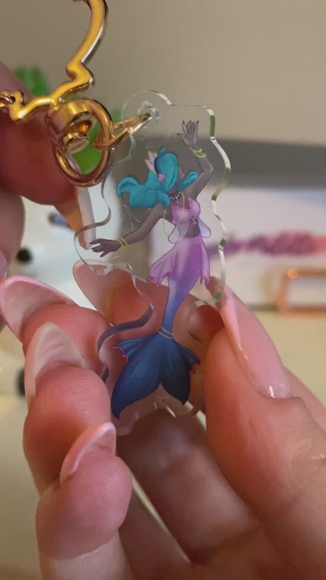 Mermaid Acrylic Keychain (small)